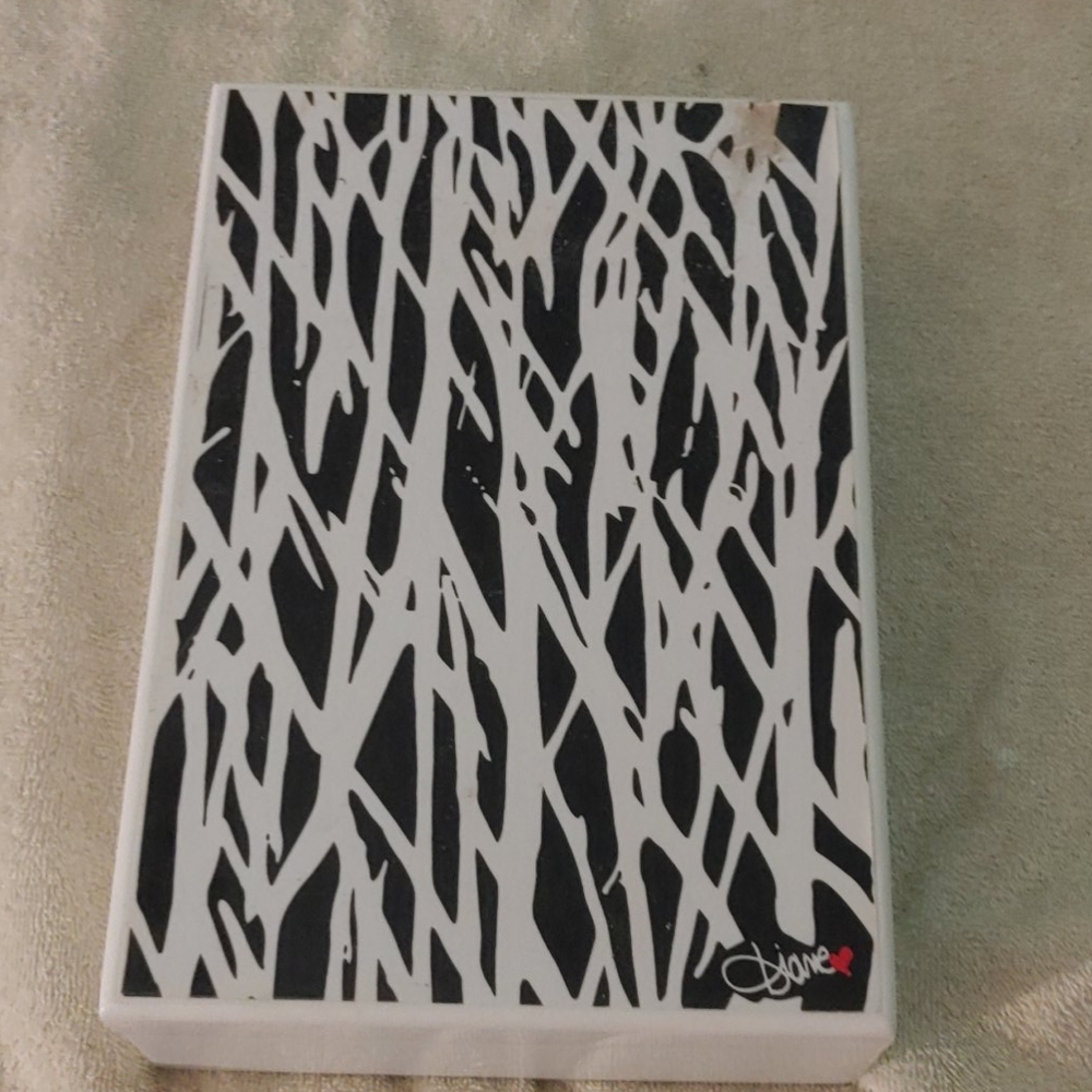 Wooden black/white Zebra print Jewelry box